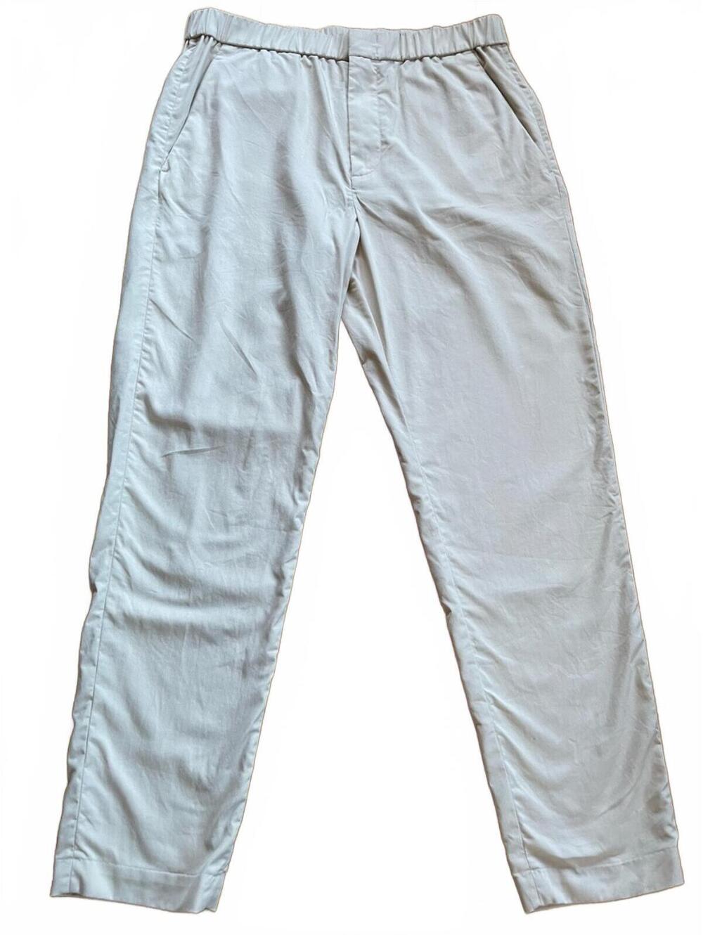 COS Men's Beige Elastic Wasit Tapered Pants 36R Regular Ankle Cropped